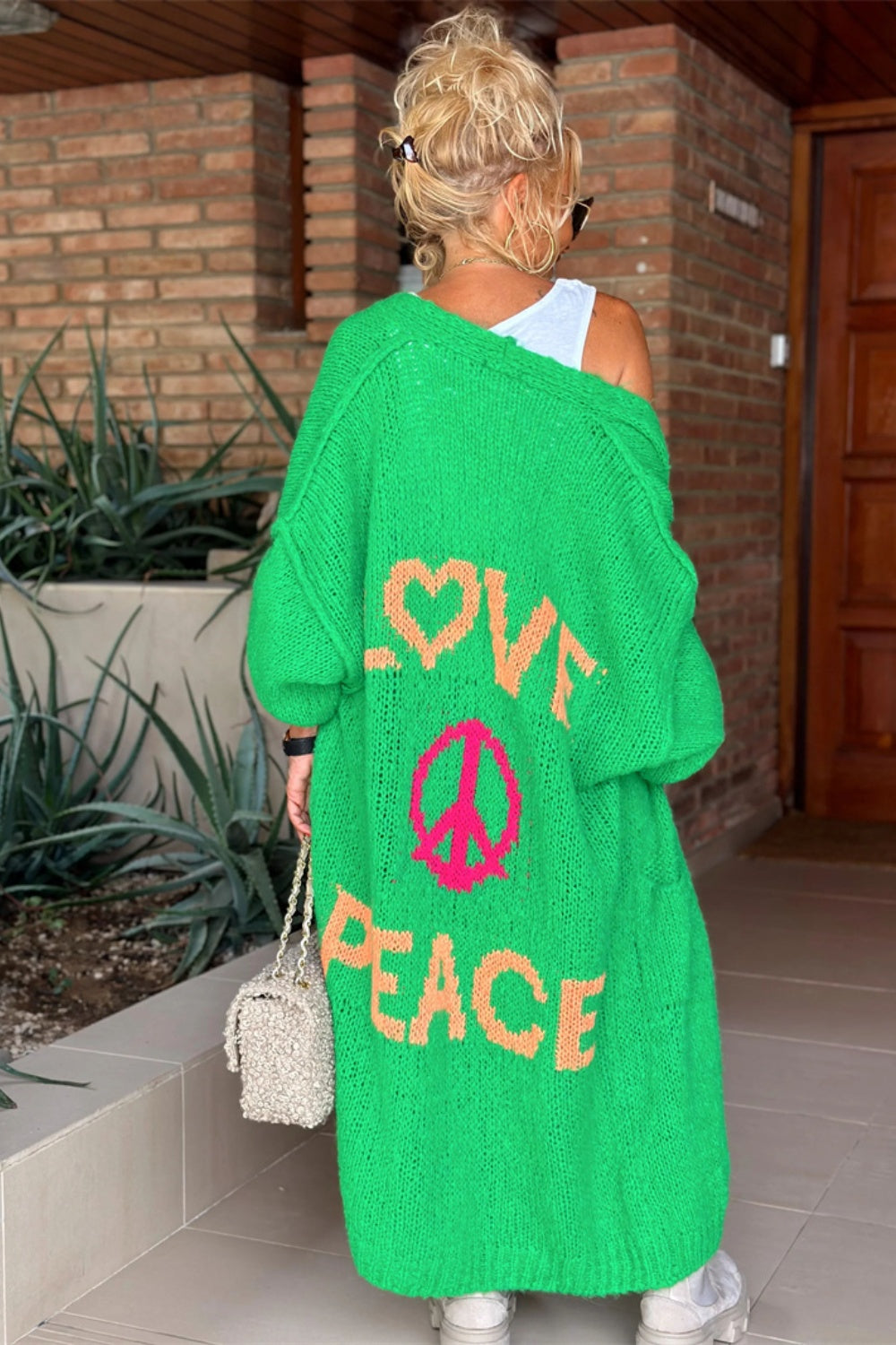 Love and Peace Long Sleeve Cardigan