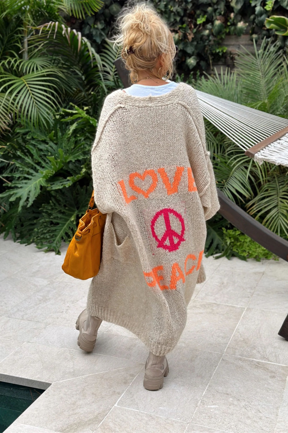 Love and Peace Long Sleeve Cardigan