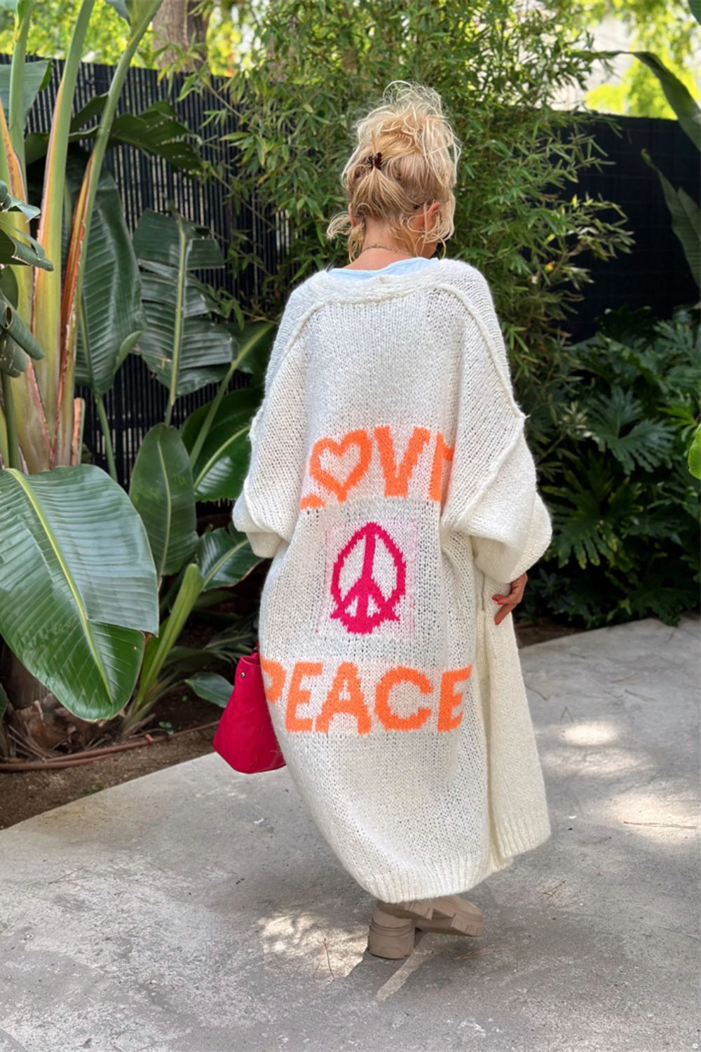 Love and Peace Long Sleeve Cardigan