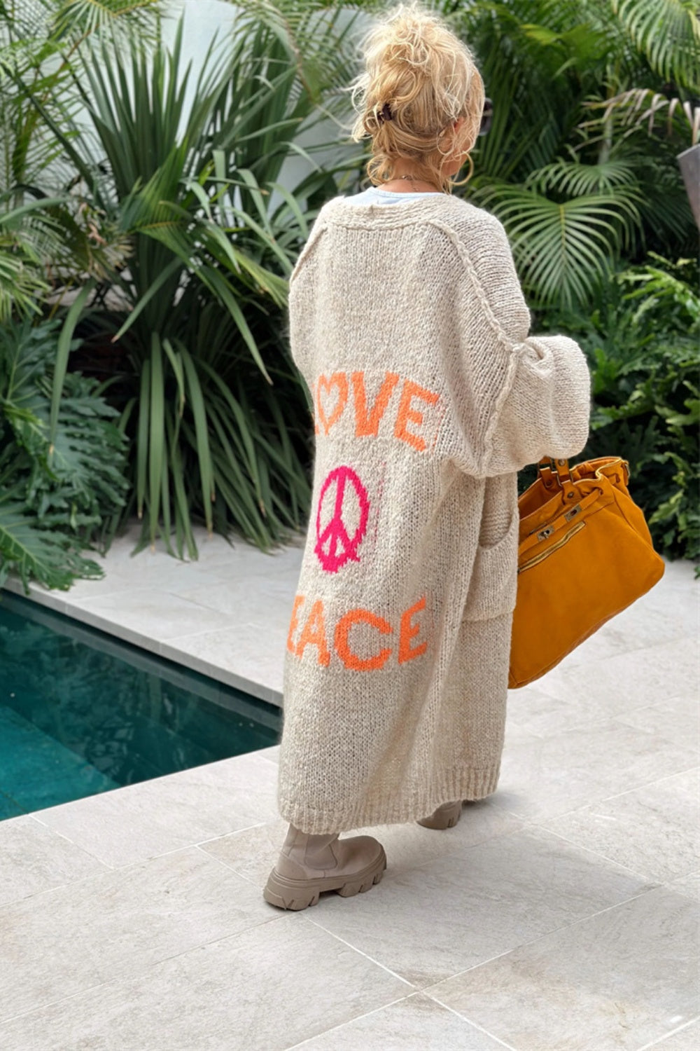 Love and Peace Long Sleeve Cardigan