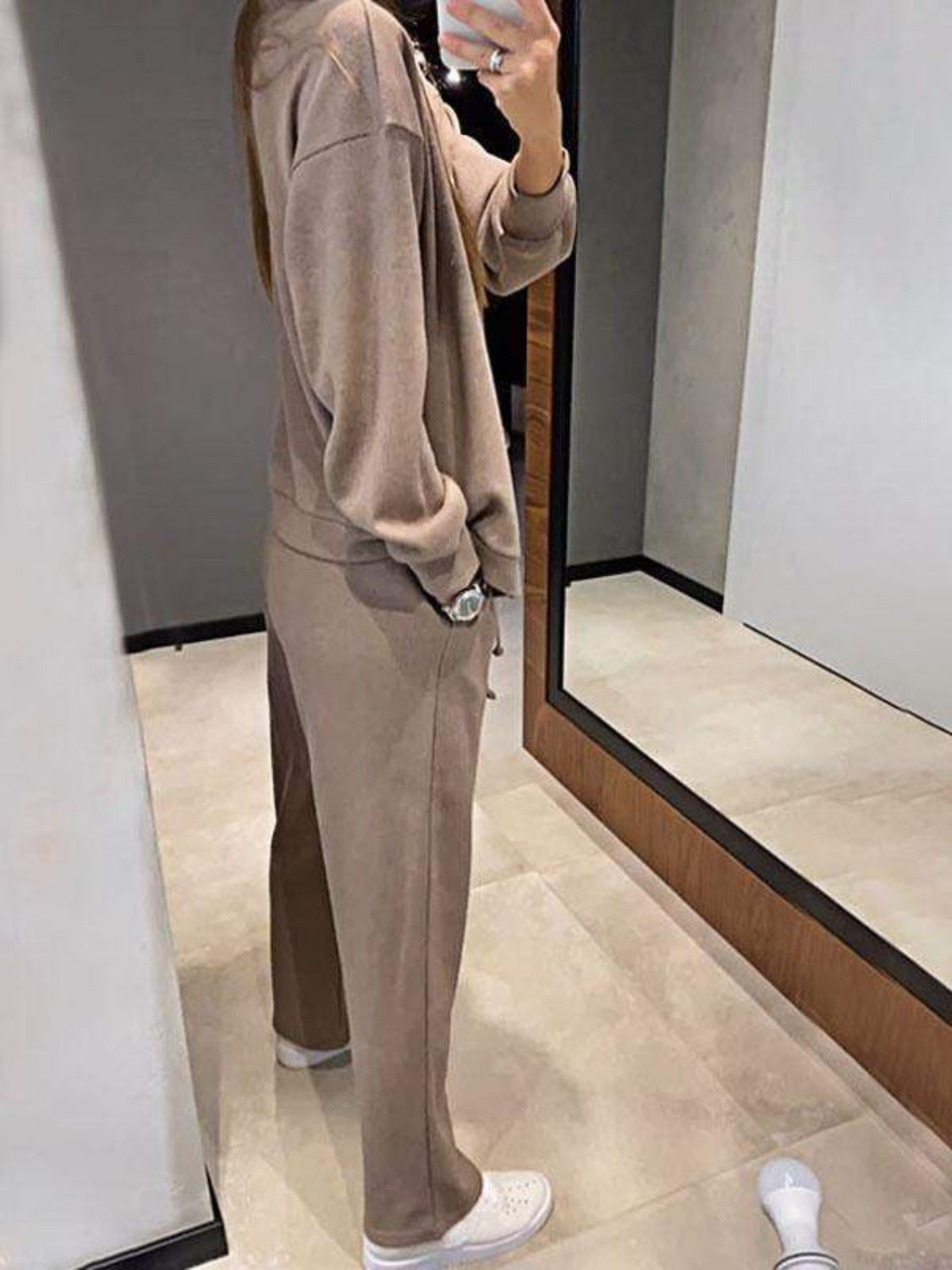 Button Up Long Sleeve Cardigan and Pants Set